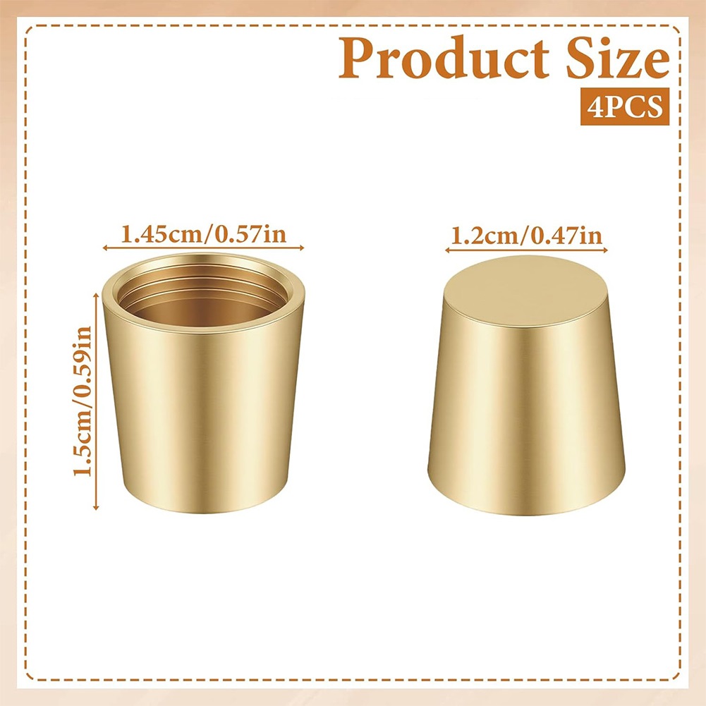 Display Risers Set - 4PCS Brass Cutting Board Feet with