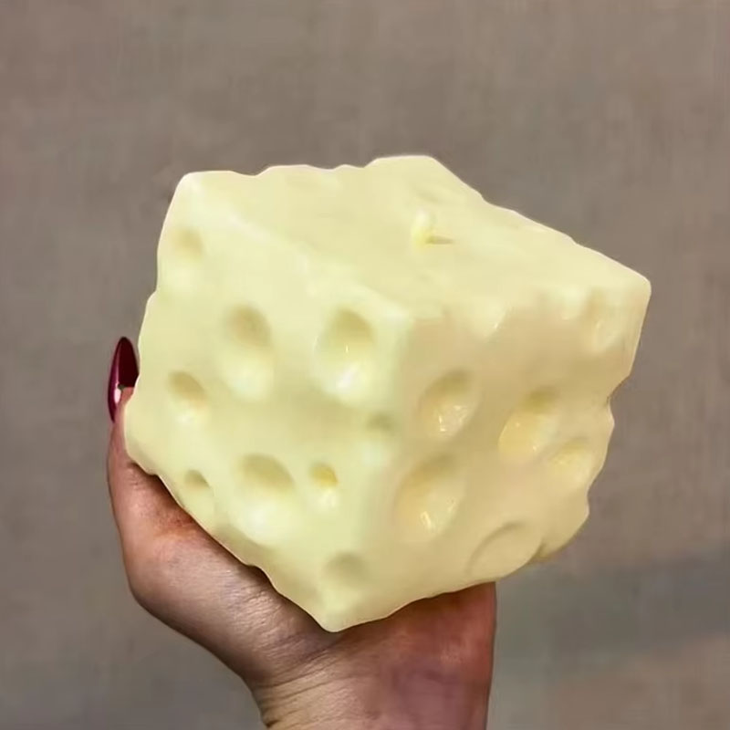 Fidget Cube Original - ◑Jumbo Cheese Cube Stress Ball Big