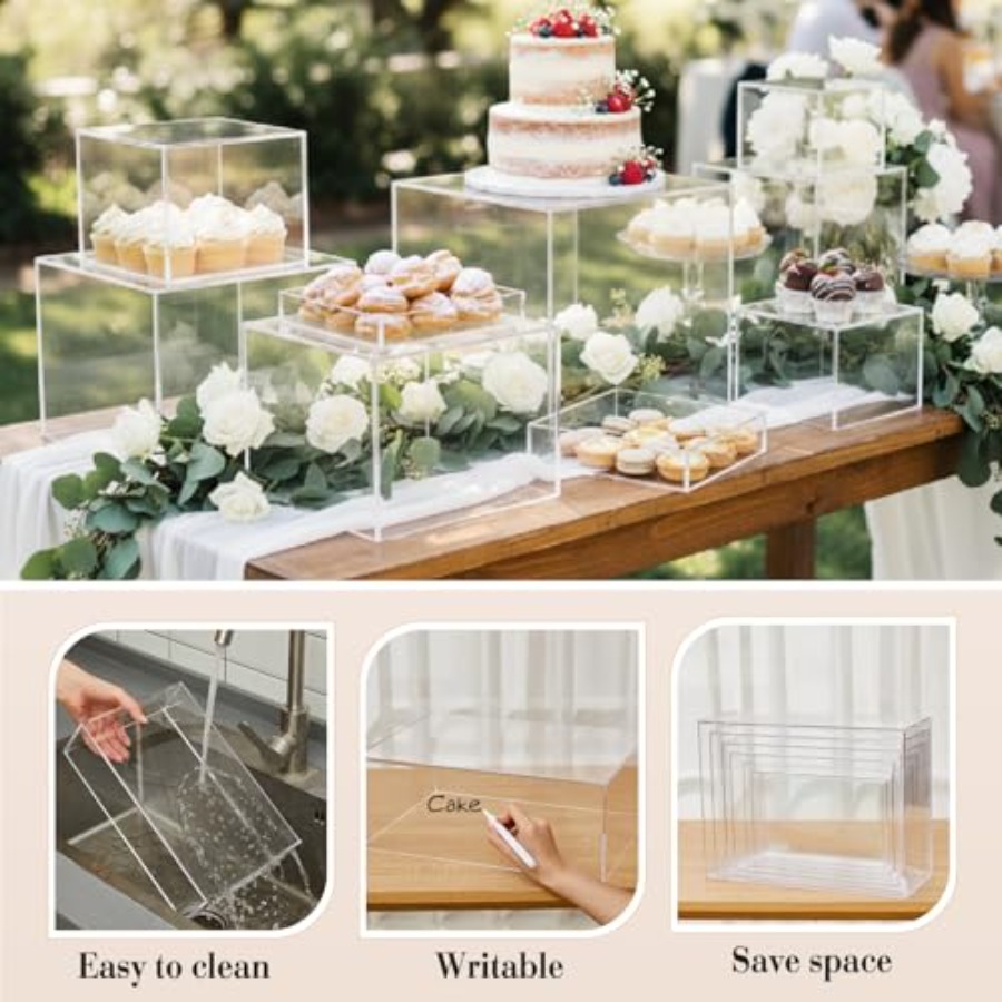 7 Pcs Extra Large Buffet Riser - Display Risers Set review and price