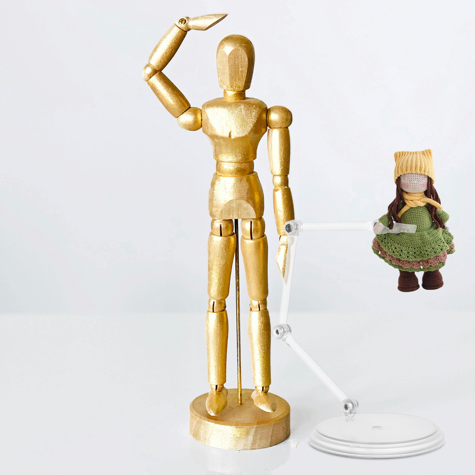 3Pcs Transparent Adjustable Cl - Action Figure Stand review and price